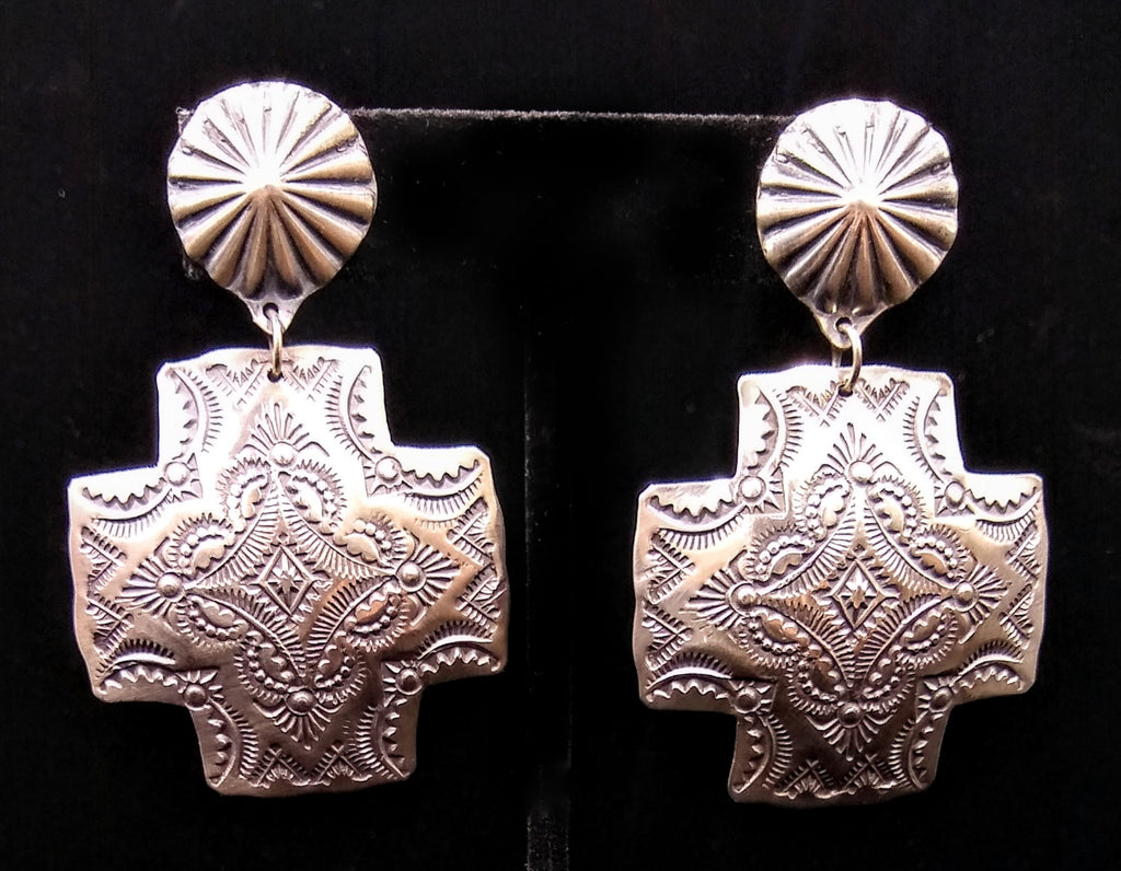 Navajo Sterling Silver Earrings by Vincent Platero