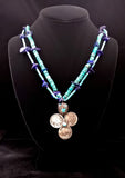 Navajo Sterling Silver, Turquoise, Lapis, and Buffalo Nickel Necklace by Betty Yellowhorse (SOLD)