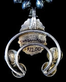 Navajo Sterling Silver, Fire Opal Bearing Agate, Turquoise, and Coin Necklace by Betty Yellowhorse