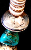 Navajo Sterling Silver, Turquoise, and Coin Necklace by Betty Yellowhorse (SOLD)