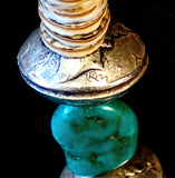 Navajo Sterling Silver, Turquoise, and Coin Necklace by Betty Yellowhorse (SOLD)
