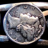 Navajo Sterling Silver with Turquoise and Liberty Mercury Dimes Cuff Bracelet by Betty Yellowhorse