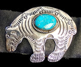 Navajo Sterling Silver and Turquoise Concho Belt by Albert and Jacqualine Cleveland