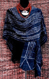 Indigo Mali - Ruana with Scarf