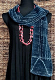 Indigo Mali - Ruana with Scarf