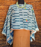 Indigo Baule Textile - Ivory Coast - Poncho