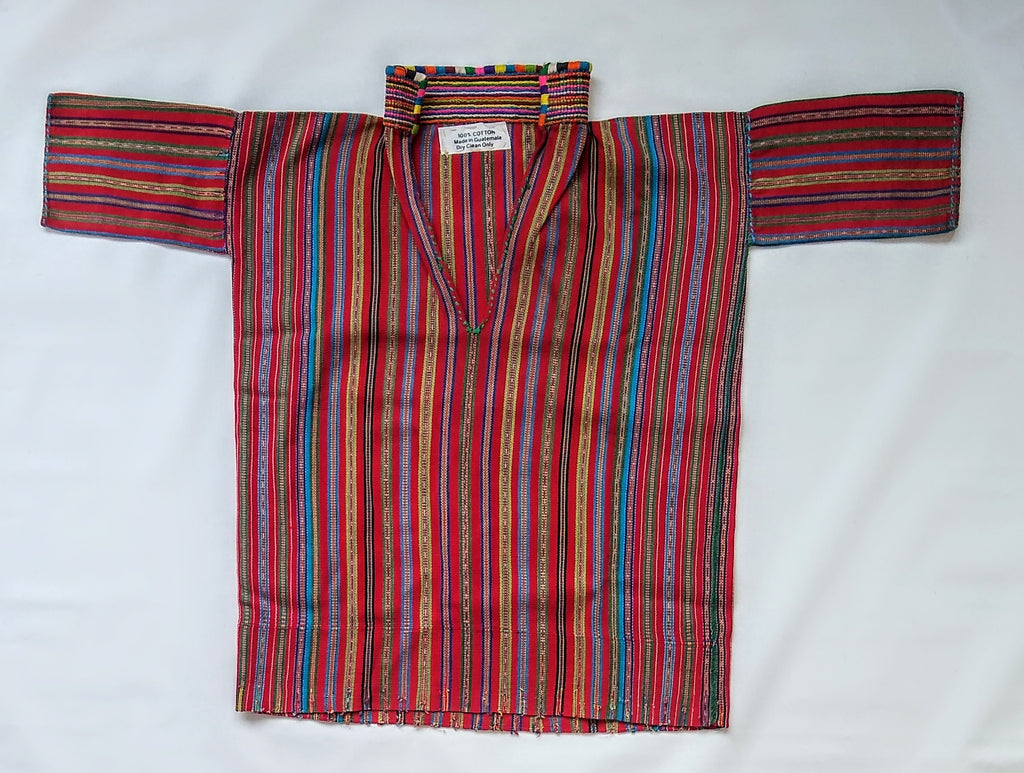 Huipil (Boy's Shirt), Guatemala (Child's) - 17.5" W x 15" L