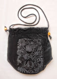 Embroidered Velvet Bag from Guatemala