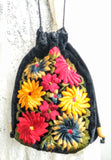 Embroidered Velvet Bag from Guatemala