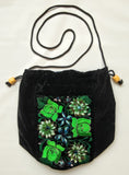Embroidered Velvet Bag from Guatemala