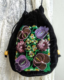 Embroidered Velvet Bag from Guatemala