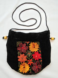 Embroidered Velvet Bag from Guatemala