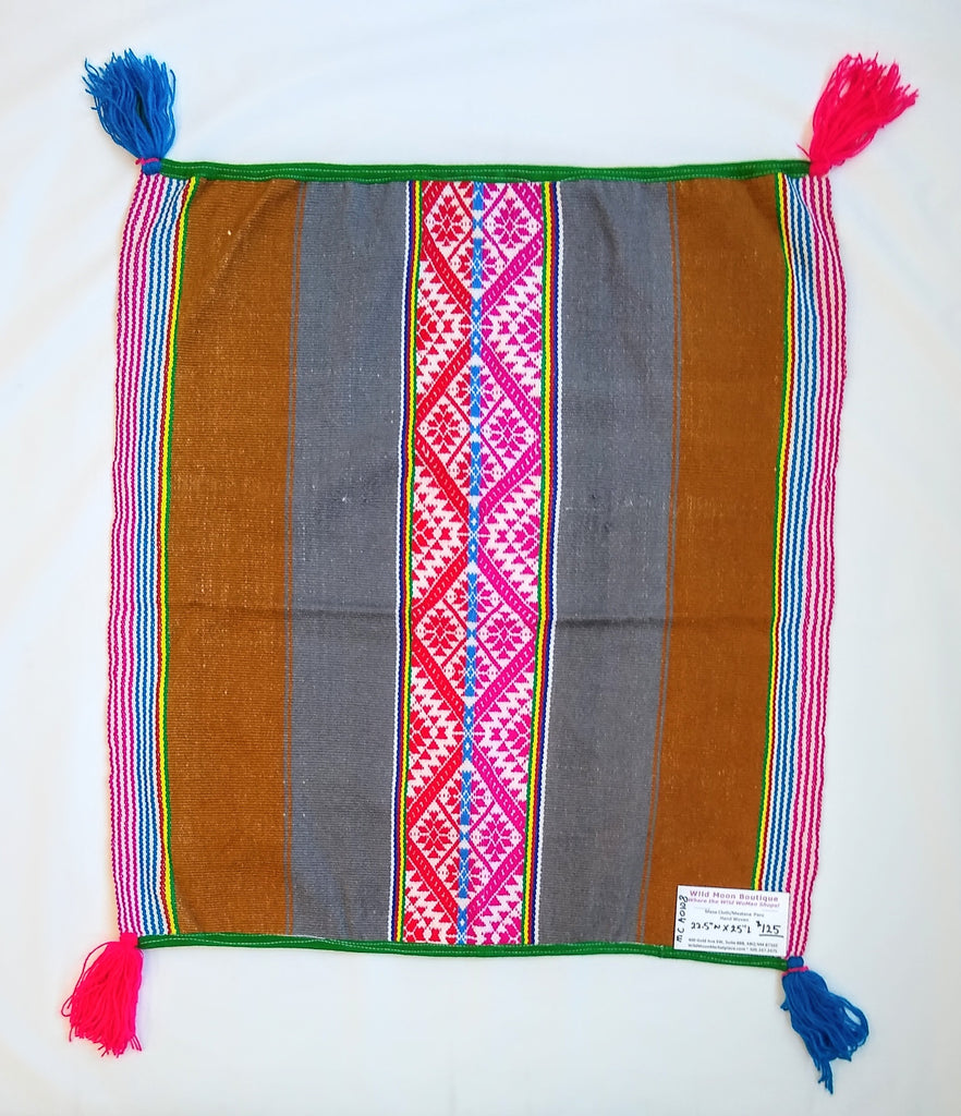 Q'ero Style Mesa/Mestana/Despacho Cloth - 22.5" X 25"