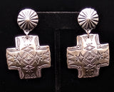 Navajo Sterling Silver Earrings by Vincent Platero