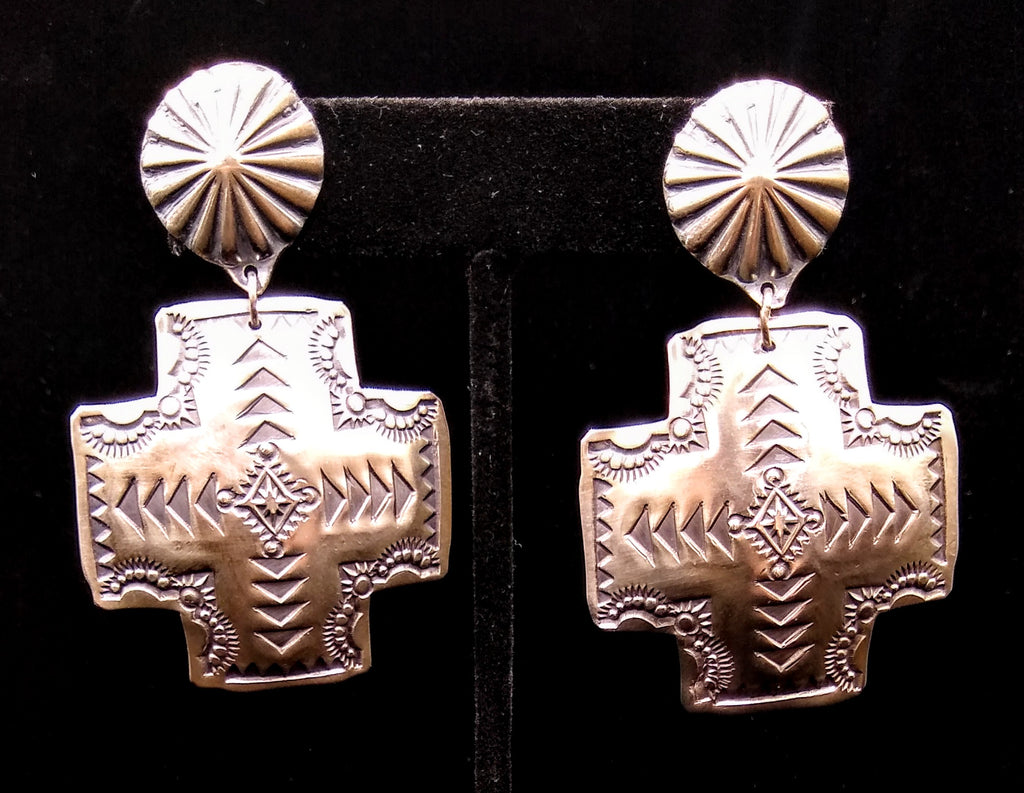 Navajo Sterling Silver Earrings by Vincent Platero