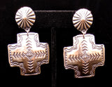Navajo Sterling Silver Earrings by Vincent Platero