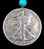 Navajo Turquoise, Charoite, and Sterling Silver Necklace by Betty Yellowhorse