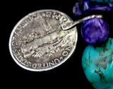 Navajo Turquoise, Charoite, and Sterling Silver Necklace by Betty Yellowhorse