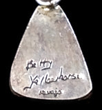 Navajo Sterling Silver and Gaspeite Earrings by Betty Yellowhorse