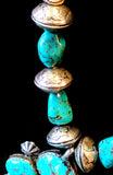 Navajo Sterling Silver, Turquoise, and Coin Necklace by Betty Yellowhorse (SOLD)