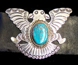 Navajo Sterling Silver and Turquoise Concho Belt by Albert and Jacqualine Cleveland