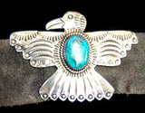 Navajo Sterling Silver and Turquoise Concho Belt by Albert and Jacqualine Cleveland