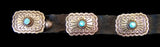 Navajo Sterling Silver and Turquoise Concho Belt by Albert and Jacqualine Cleveland