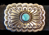 Navajo Sterling Silver and Turquoise Concho Belt by Albert and Jacqualine Cleveland