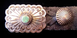 Navajo Sterling Silver and Turquoise Concho Belt by Albert and Jacqualine Cleveland SOLD
