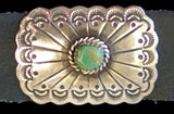 Navajo Sterling Silver and Turquoise Concho Belt by Albert and Jacqualine Cleveland