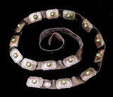 Navajo Sterling Silver and Turquoise Concho Belt by Albert and Jacqualine Cleveland