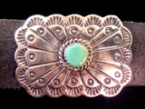 Navajo Sterling Silver and Turquoise Concho Belt by Albert and Jacqualine Cleveland