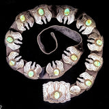 Navajo Sterling Silver and Turquoise Concho Belt by Albert and Jacqualine Cleveland