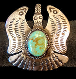 Navajo Sterling Silver and Turquoise Concho Belt by Albert and Jacqualine Cleveland