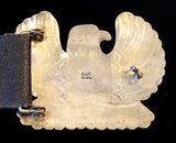 Navajo Sterling Silver and Turquoise Concho Belt by Albert and Jacqualine Cleveland