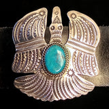 Navajo Sterling Silver and Turquoise Concho Belt by Albert and Jacqualine Cleveland