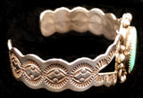 Navajo Sterling Silver and Turquoise Cuff by Albert Cleveland