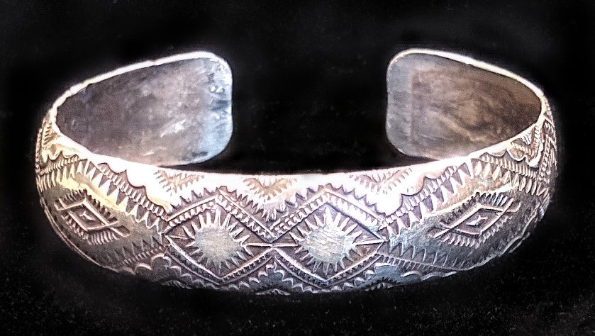 Navajo Sterling Silver Cuff Bracelet by Vincent Platero SOLD