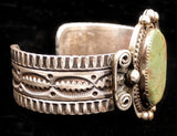 Navajo Sterling Silver and Turquoise Cuff by Albert Cleveland