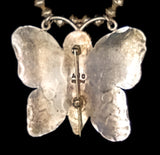 Navajo Sterling Silver and Turquoise Necklace with Pendant Pin by Albert Cleveland