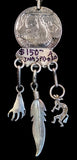 Navajo Sterling Silver, Turquoise, and Buffalo Nickel Necklace by Betty Yellowhorse