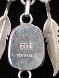 Navajo Sterling Silver, Gaspeite, and Buffalo Nickel Necklace by Betty Yellowhorse