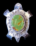 Navajo Sterling Silver and Turquoise Pin by Albert and Jacqualine Cleveland HOLD