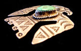 Navajo Sterling Silver and Turquoise Pin by Albert and Jacqualine Cleveland HOLD