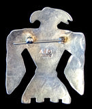Navajo Sterling Silver and Turquoise Pin by Albert and Jacqualine Cleveland HOLD