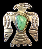 Navajo Sterling Silver and Turquoise Pin by Albert and Jacqualine Cleveland HOLD