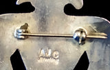 Navajo Sterling Silver and Turquoise Pin by Albert and Jacqualine Cleveland HOLD