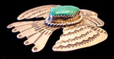 HOLD Navajo Sterling Silver and Turquoise Pin by Albert and Jacqualine Cleveland