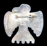 HOLD Navajo Sterling Silver and Turquoise Pin by Albert and Jacqualine Cleveland