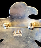 Navajo Sterling Silver and Turquoise Pin by Albert and Jacqualine Cleveland HOLD